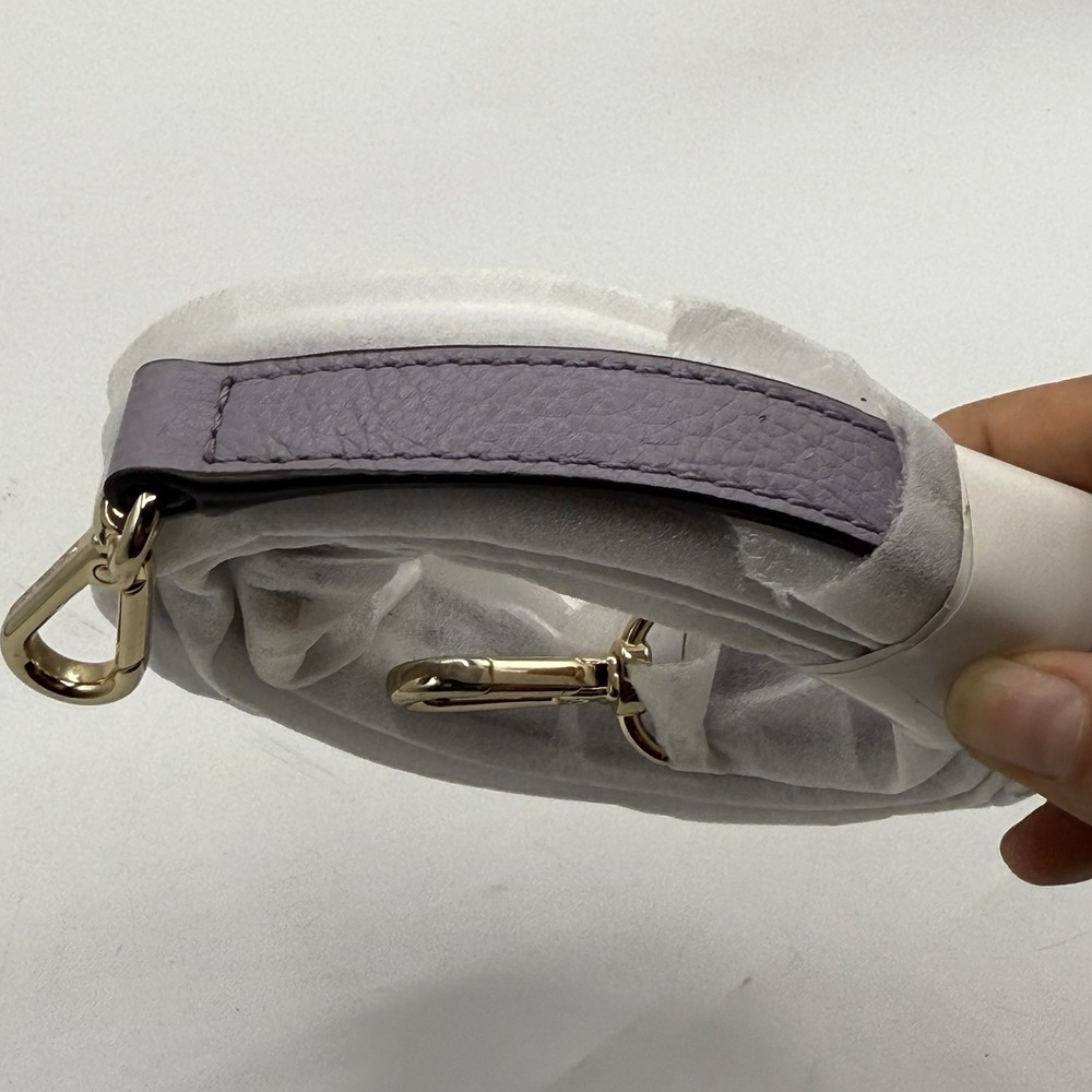 Michael Kors Purple Leather Gold Tone Hardware Replacement Strap For Bag 48"+